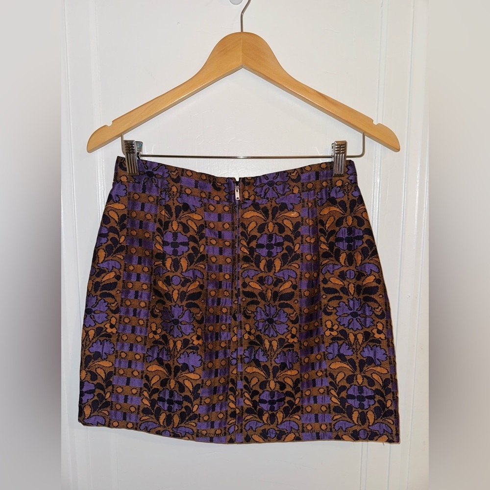 Vintage (70’s!) - Purple and Orange Floral Women's Skirt